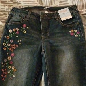 Cat and Jack size 14 embroidered Jeans